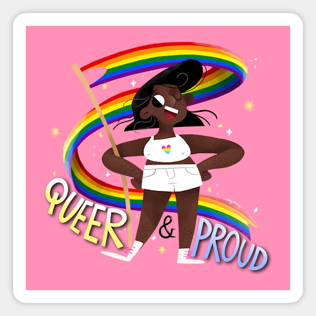 Queer & Proud - Pan Heart Magnet by Gummy Illustrations